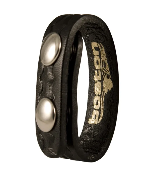 Leather Belt Keeper Basket Weave Black