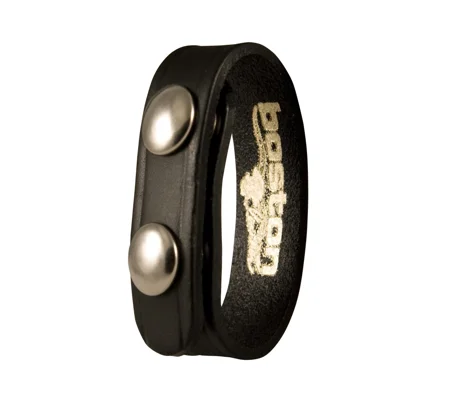 Leather Belt Keeper Black Plain