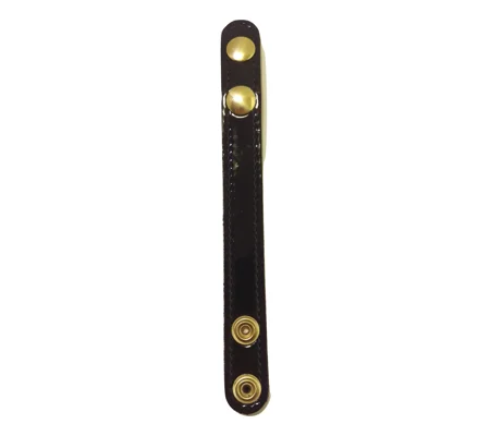 Leather Belt Keeper Black High Gloss Clarino