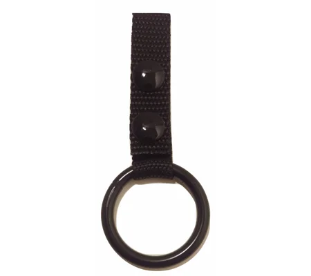 Nylon Baton Straight Stick Holder Black Ring Snap On