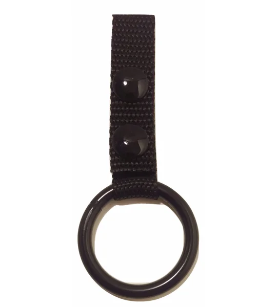 Nylon Baton Straight Stick Holder Black Ring Snap On