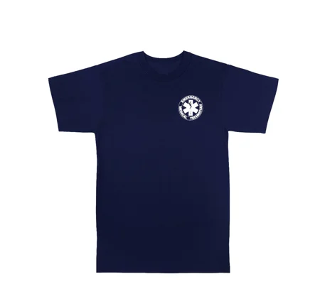 EMT Emergency Medical Technician T Shirt Navy Blue