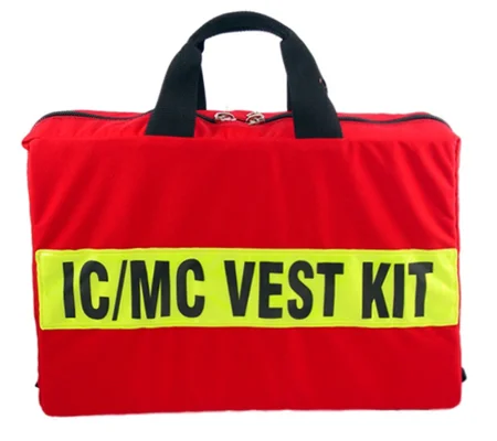 Reflective Vest Bag Carrier Red Holds 10