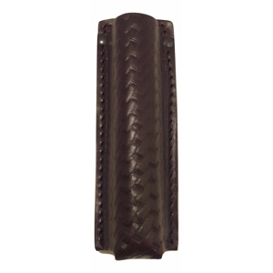 Leather Collapsible Baton ASP Holder Basket Weave Sheriff Brown