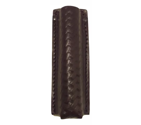 Leather Collapsible Baton ASP Holder Basket Weave Sheriff Brown