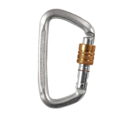 Hard Steel Modified D Key Screw Gate Carabiner