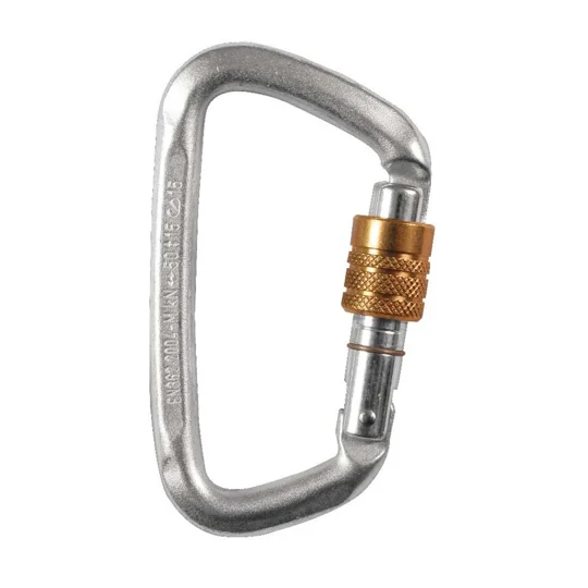 Hard Steel Modified D Key Screw Gate Carabiner