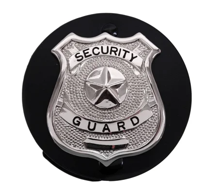 Leather Clip On Badge Holder Round