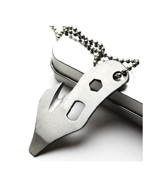 Emergency Key Ring Emergency Rescue Tool Seat Belt Cutter O2 Wrench