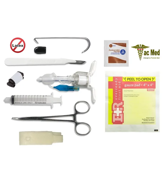 Tactical Field Emergency Cricothyrotomy Cric Kit