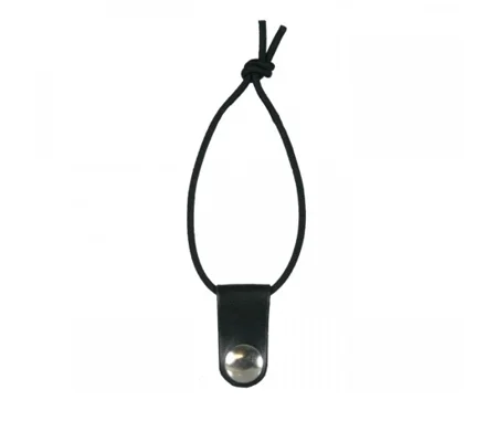 Elastic Cord with Leather Tab and Snap