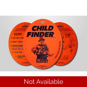 Child Finder Fire Department Window Marker