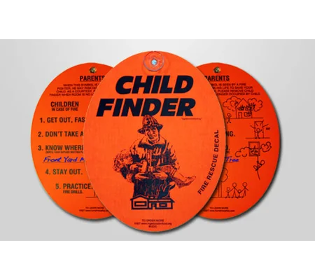 Child Finder Fire Department Window Marker