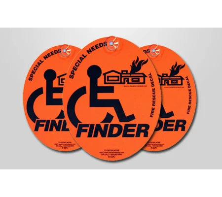 Special Needs Finder Fire Department Window Marker