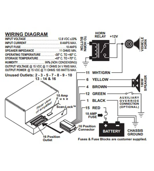 Whelen Power Harness Plug Cable 16 Pin Cencom Epsilon EPSL1
