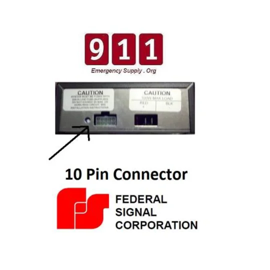 Federal Signal Siren Power Harness 10 Pin Cable PA300 690002