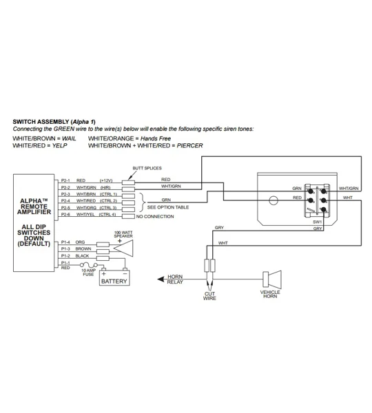 Whelen Power Harness Plug Cable 9 Pin ALPHA 3