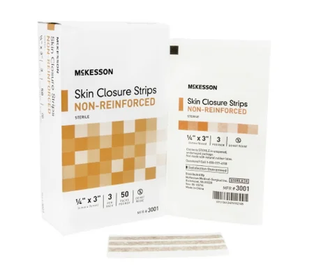 Skin Closure Steri Strip Nonwoven Flexible Tan 1/4 X 3 Inch 3 Pack