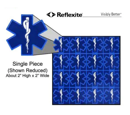 Die Cut Reflexite Star of Life Decal Sticker