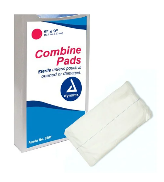 Abdominal Combine Pad Non Woven Fluff 5 X 9 Pack of 20