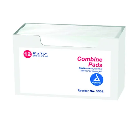 Abdominal Combine Pad NonWoven Fluff 8 X 7-1/2