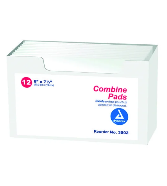 Abdominal Combine Pad NonWoven Fluff 8 X 7-1/2
