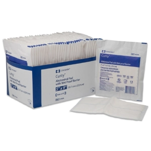 Abdominal Pad Curity™ NonWoven Fluff Wet Proof Barrier 1/2..