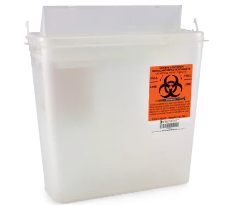 Sharps Container Prevent® 2-Piece 10.75H X 10.5W X 4.75D Inch 5 Quart