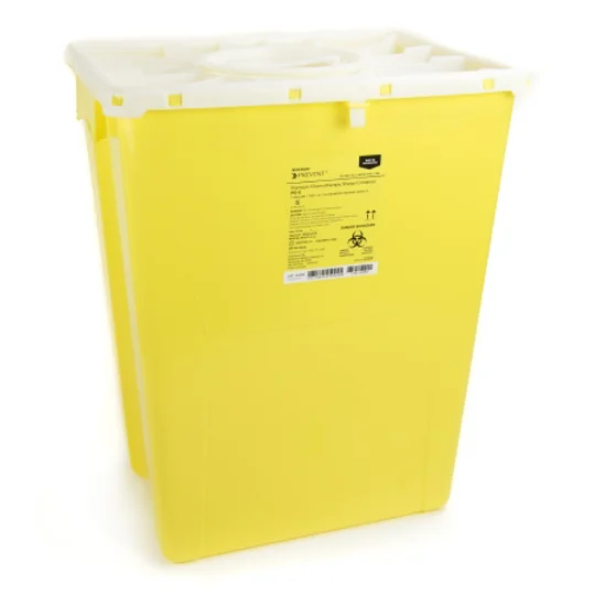 Chemotherapy Sharps Container 20.8H X 17.3W X 13L Inch 12 Gallon