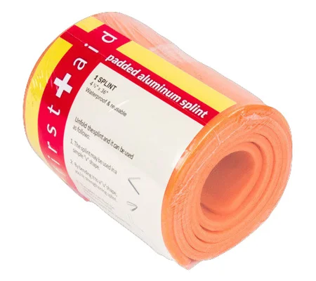Padded Aluminum Foam Splint Orange Rolled