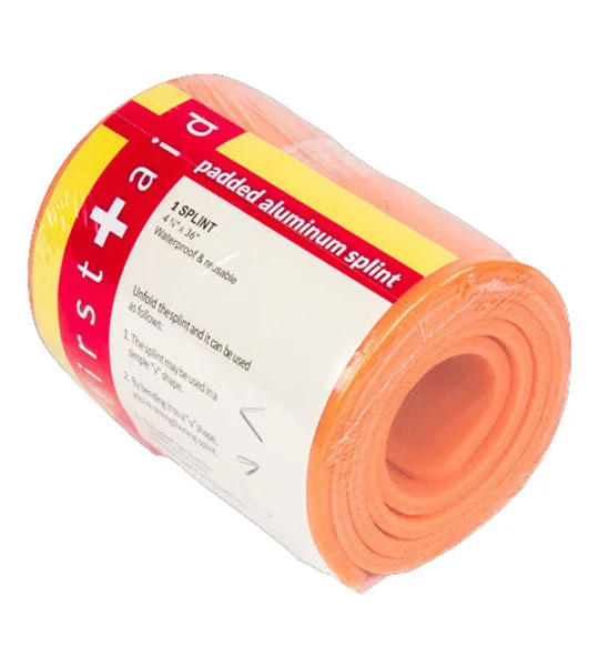 Padded Aluminum Foam Splint Orange Rolled