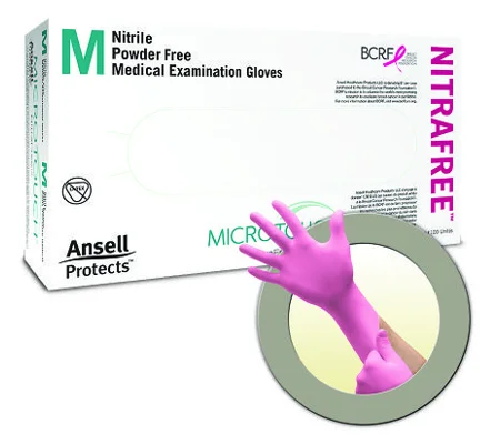 Micro-Touch® NitraFree™ Powder Free Nitrile Ambidextrous Gloves 100 Pk