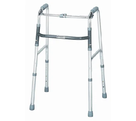 Single Release Folding Walker Adult Aluminum 300 lbs. 32 to 36 Inch