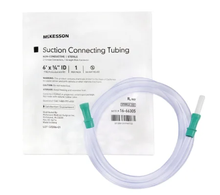 Suction Connector Tubing 6 Foot Length 1/4 Female / Male Connector