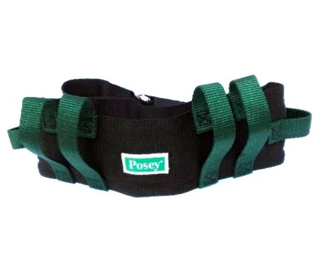 Gait Belt 55 Inch Green& Black Nylon with Handles 55"