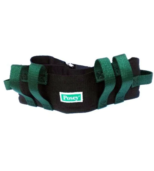 Gait Belt 55 Inch Green& Black Nylon with Handles 55"