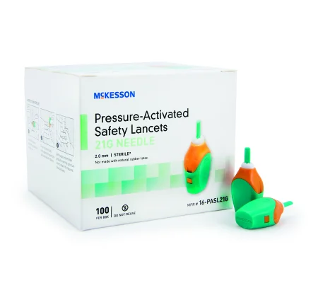 Safety Lancet Fixed Depth 2.0 mm Depth 21 Gauge Pressure Activated