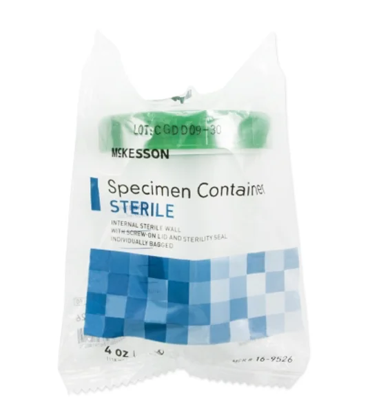 Specimen Container High Density Screw Cap 120 mL 4 oz. Sterile
