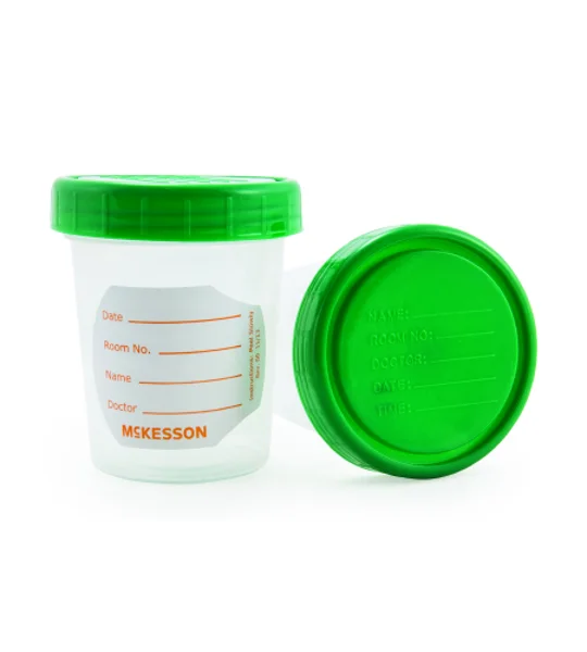 Specimen Container High Density Screw Cap 120 mL 4 oz. Non Sterile