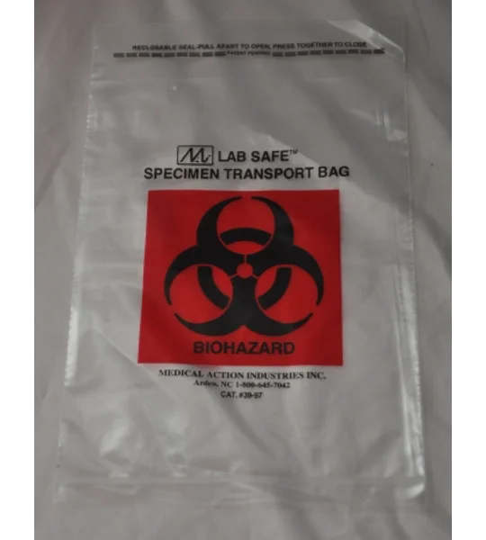 Specimen Transport Bag Document Pouch 6 X 9 Adhesive Closure