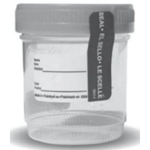 Specimen Container with Temperature Strip Plastic Screw Cap