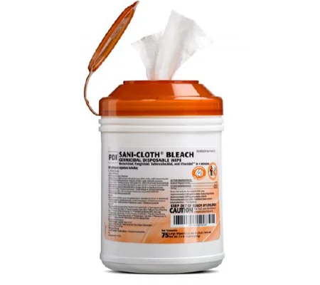 Surface Disinfectant Cleaner Sani-Cloth® Bleach Wipe 75 Count