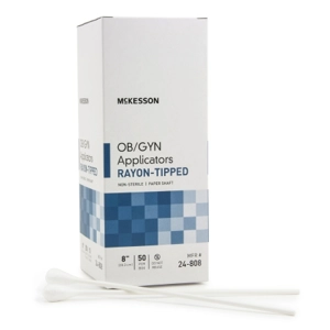 OB/GYN Swabstick McKesson 8 Inch 50 Pack