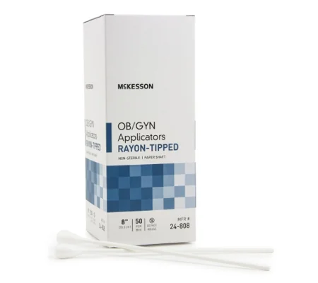 OB/GYN Swabstick McKesson 8 Inch 50 Pack