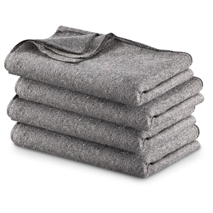 Fire Resistant Wool Blanket Warm Grey 62 x 80