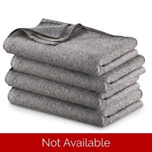 Fire Resistant Wool Blanket Warm Grey 62 x 80