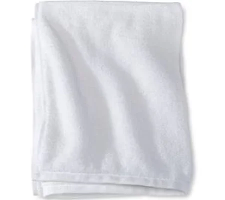 Hospital Bath Towel 22 X 46 Cotton 86 Polyester 14 White Reusable