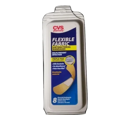 Flexible Fabric Antibacterial Bandages Travel 8 Pack