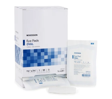 Eye Pad Cotton Spun Polypropylene 1-5/8 X 2-5/8 Sterile 10 Pack