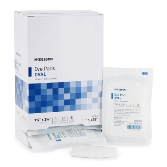 Eye Pad Cotton Spun Polypropylene 1-5/8 X 2-5/8 Sterile 10 Pack